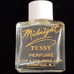 Vintage Rare - Midnight - Tussy - Perfume Bottle - Tiny Small Miniature - EMPTY